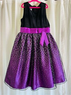 Black & purple floral dress